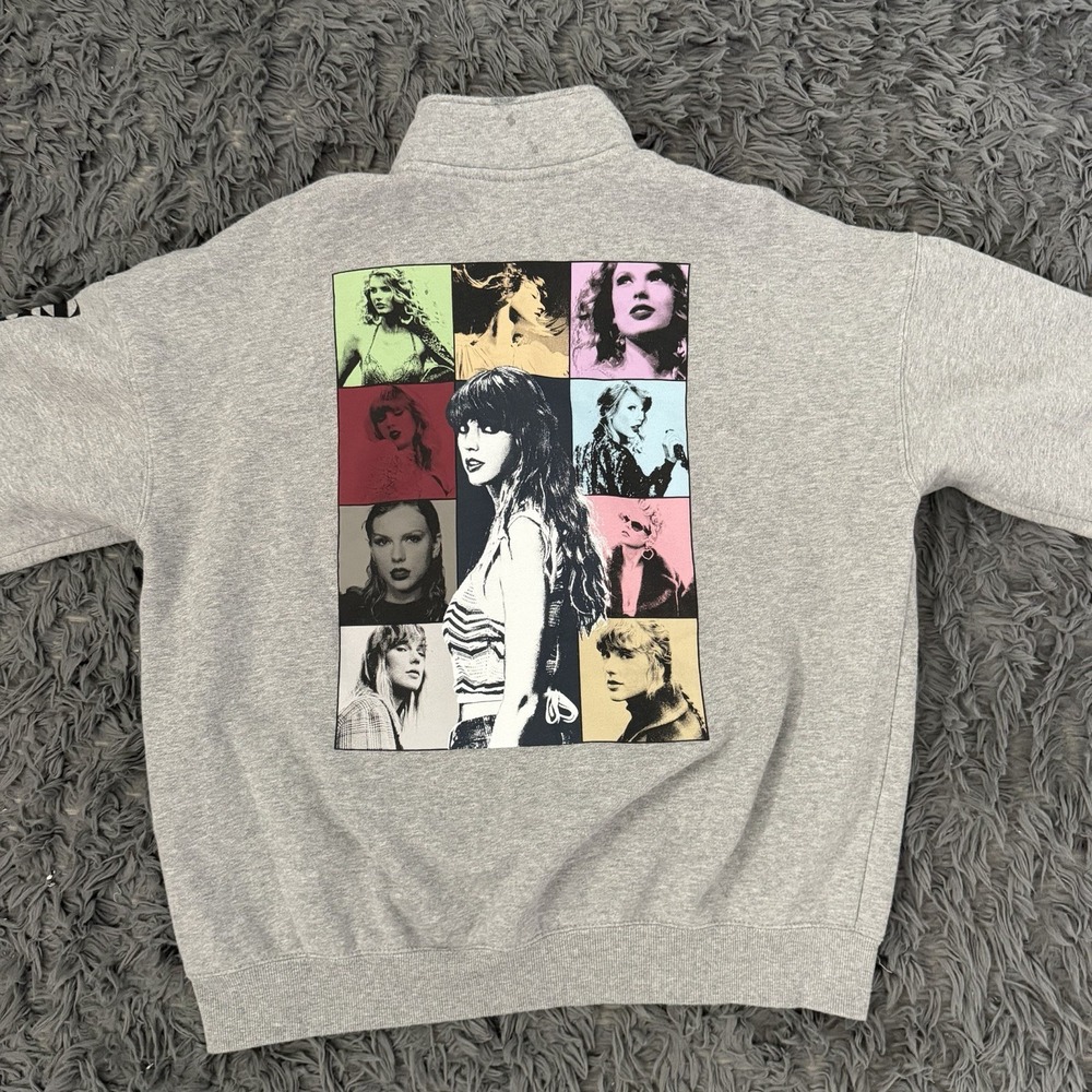 Taylor Swift The Eras Tour Official Merch Quarter Zip Sweatshirt Swifty Size S